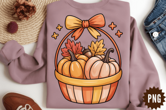 Download Autumn Pumpkin Basket PNG Clipart Design - Design Collection