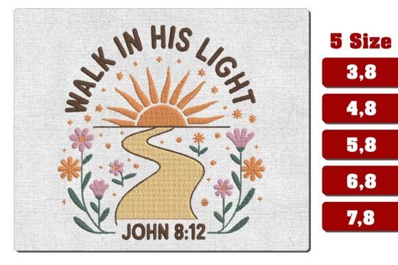 Download Walk in His Light Embroidery Design PES - Design Collection