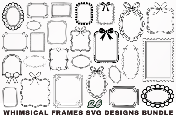 Download Whimsical Frames SVG Designs Bundle - Design Collection