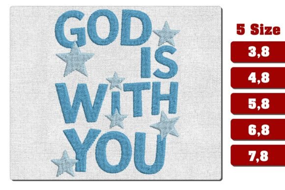 Download God is with You Embroidery Design PES - Design Collection