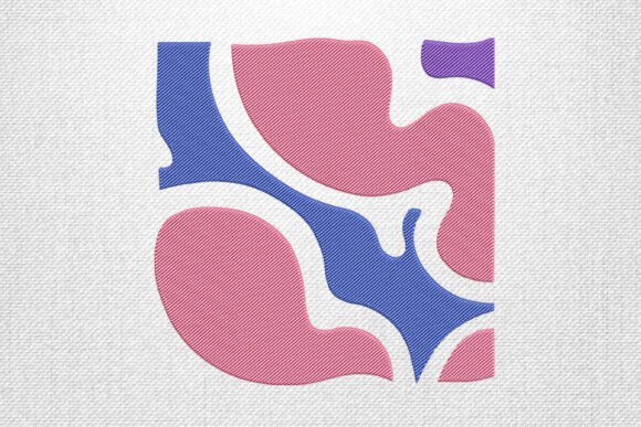 Download Color Block Abstract Embroidery Design - Design Collection