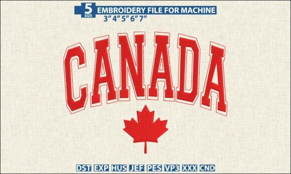 Download Canada Machine Embroidery DST PES Design - Design Collection