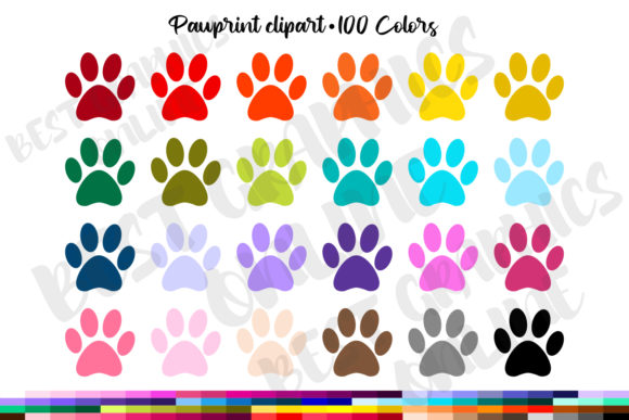 Download Pawprint Clipart Set Dog Cat Paw Prints - Prints Collection