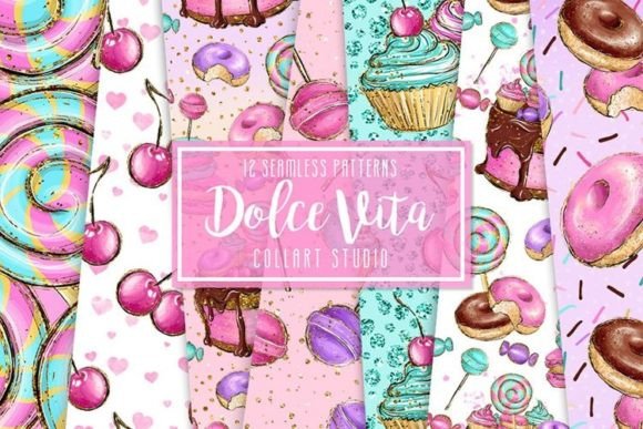 Download Candy Digital Papers, Fabric Design - Design Collection
