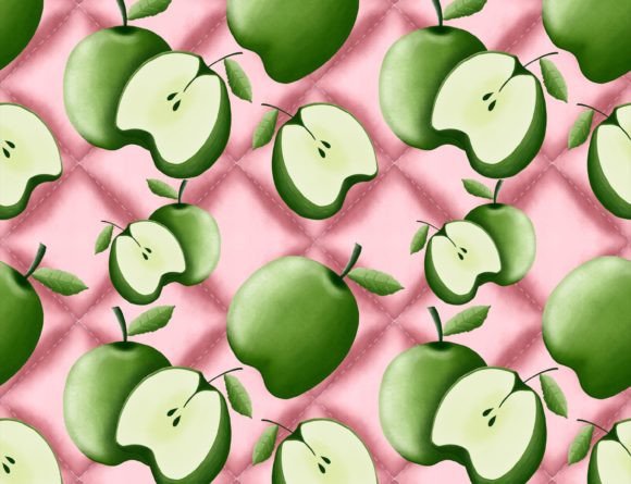 Download Green Apple Surface Pattern Design - Design Collection