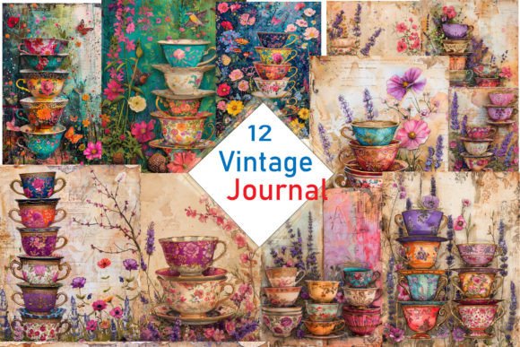 Download Vintage Tea Cup Journal Prints - Prints Collection