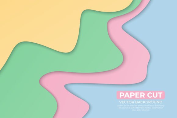 Download Bright Color Paper Cut Background Design - Design Collection