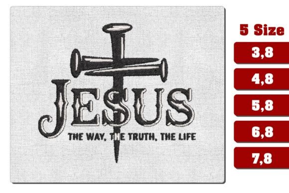 Download Jesus Cross Nails Embroidery Design PES - Design Collection