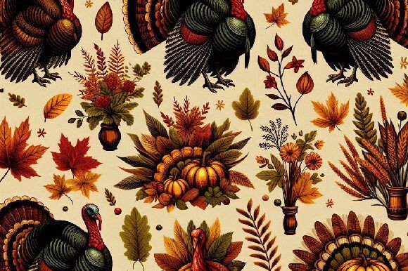 Download Classic Turkey &amp; Autumn Foliage Design - Design Collection